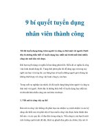 9 bí quyết tuyển dụng nhân viên thành công ppt