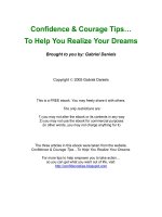 Confidence & Courage Tips pot