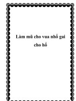 Làm mũ cho vua nhổ gai cho hổ ppt