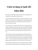 Cách sử dụng tủ lạnh tiết kiệm điện doc