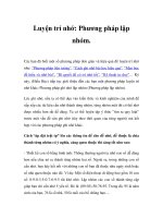 Luyện trí nhớ: Phương pháp lập nhóm. pdf
