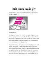 Biết mình muốn gì? pptx