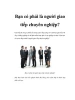Bạn có phải là người giao tiếp chuyên nghiệp pot