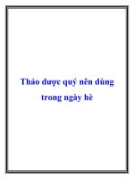 Thảo dược quý nên dùng trong ngày hè pdf
