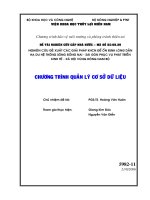 Luận văn: CHƯƠNG TRÌNH QUẢN LÝ CƠ SỞ DỮ LIỆU doc