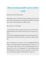 There are many possible ways to achieve a goal doc