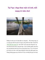 Tại Nga: chụp được một cái ảnh, mất mạng trẻ như chơi pot