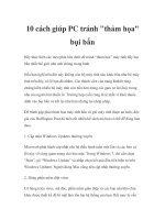 10 cách giúp PC tránh 