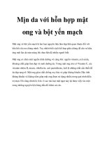 Mịn da với hỗn hợp mật ong và bột yến mạch pot