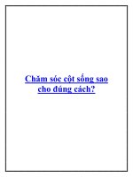 Chăm sóc cột sống sao cho đúng cách? doc