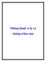 Những hành vi lạ và chứng trầm cảm ppt