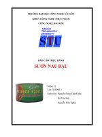 báo cáo thực hành ''''sườn nấu đậu''''