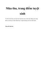 Mùa thu, trang điểm tuyệt xinh doc