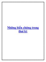 Những biến chứng trong thai kỳ pptx