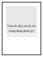 Viêm da tiếp xúc do côn trùng dùng thuốc gì docx
