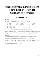 Microelectronic Circuit Design Third Edition - Part III Solutions to Exercises doc