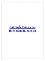Bài thuốc Đông y cải thiện nám da, sạm da docx