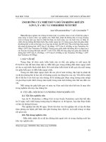 báo cáo khoa học  ''''ảnh hưởng của nhiệt độ và độ ẩm không khí lên lợn f1 (y x mc) và yorkshire nuôi thịt''''