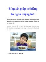 Bí quyết giúp bé biếng ăn ngon miệng hơn pot