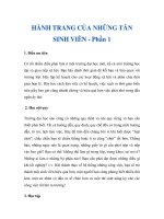 HÀNH TRANG CỦA NHỮNG TÂN SINH VIÊN - Phần 1 pot