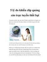 5 lý do khiến clip quảng cáo trực tuyến thất bại docx