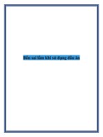 Bốn sai lầm khi sử dụng dầu ăn ppt