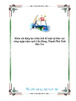 Khảo sát động lực trầm tích bề mặt tại khu vực rừng ngập mặn rạch Cồn Bửng, Thạnh Phú Tỉnh Bến Tre pdf