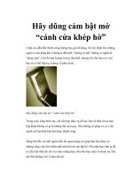 Hãy dũng cảm bật mở “cánh cửa khép hờ” potx