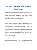 Sáu bước giúp giờ học tiếng Anh trên lớp hiệu quả ppt