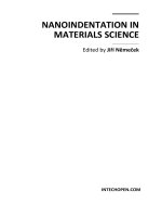 NANOINDENTATION IN MATERIALS SCIENCE ppsx