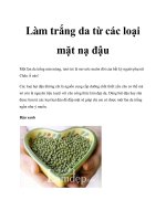 Làm trắng da từ các loại mặt nạ đậu docx