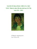 NGƯỜI NỮ HOẠ SĨ ĐẦU TIÊN CỦA VIỆT NAM pot