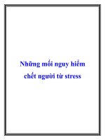 Những mối nguy hiểm chết người từ stress pot
