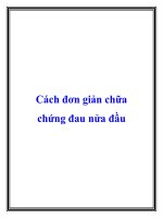 Cách đơn giản chữa chứng đau nửa đầu ppt