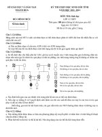 KỲ THI CHỌN HỌC SINH GIỎI TỈNH NĂM HỌC 2011- 2012 MÔN THI: Sinh học pptx