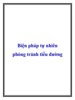 Biện pháp tự nhiên phòng tránh tiểu đường pot