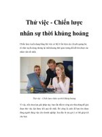 Thử việc - Chiến lược nhân sự thời khủng hoảng doc