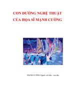 CON ĐƯỜNG NGHỆ THUẬT CỦA HỌA SĨ MẠNH CƯỜNG pptx