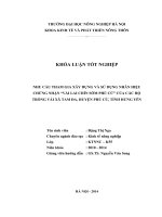NHU CẦU THAM GIA XÂY DỰNG VÀ SỬ DỤNG NHÃN HIỆU CHỨNG NHẬN “VẢI LAI CHÍN SỚM PHÙ CỪ” CỦA CÁC HỘ TRỒNG VẢI XÃ TAM ĐA, HUYỆN PHÙ CỪ, TỈNH HƯNG YÊN