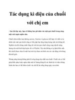 Tác dụng kì diệu của chuối với chị em ppt