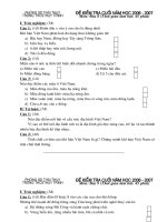 Đề KT cuối năm (địa lí 8)