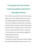 Coi trọng phát triển chăn nuôi theo hướng công nghiệp hoá, hiện đại hoá nông nghiệp nông thôn pptx