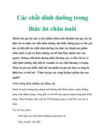 Các chất dinh dưỡng trong thức ăn chăn nuôi pot