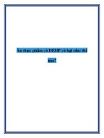 Ăn thực phẩm có DEHP có hại như thế nào? pot