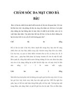 CHĂM SÓC DA MẶT CHO BÀ BẦU ppt