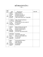 KEÁ HOAÏCH TUAÀN 1 docx