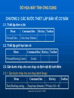 ĐỒ HỌA MÁY TÍNH ỨNG DỤNG CHƢƠNG 2: CÁC BƢỚC THIẾT LẬP BẢN VẼ CƠ BẢN pptx