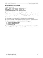 Design for the Environment ppt