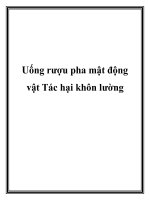 Uống rượu pha mật động vật doc