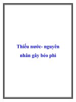 Thiếu nước- nguyên nhân gây béo phì pot